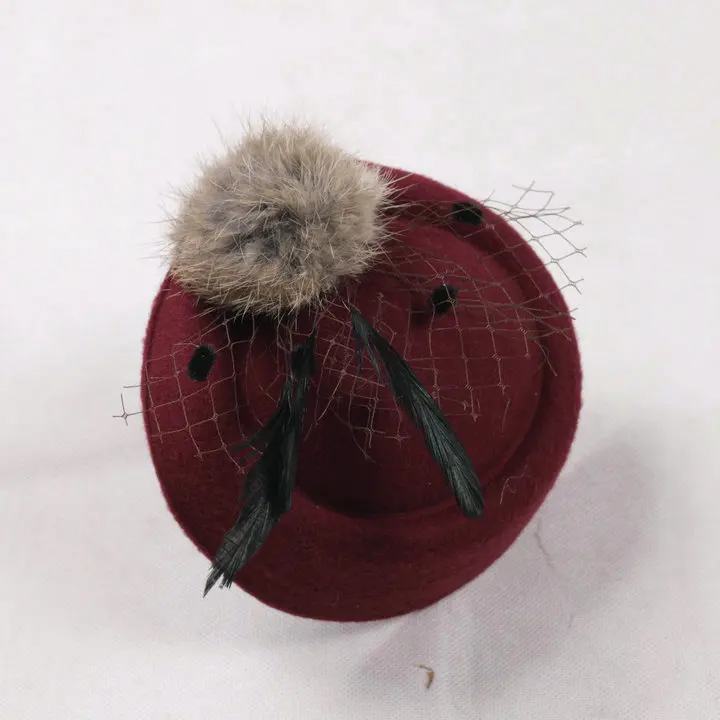 Новая Кепка для волос с перьями и сеткой кепка коктейлей свадебной вечеринки