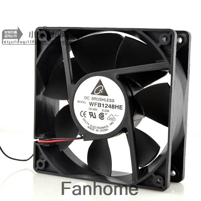Для Delta 12038 48В 0.20A WFB1248HE 12 см DC вентилятор шасси шкаф вентилятор|Кулеры и системы