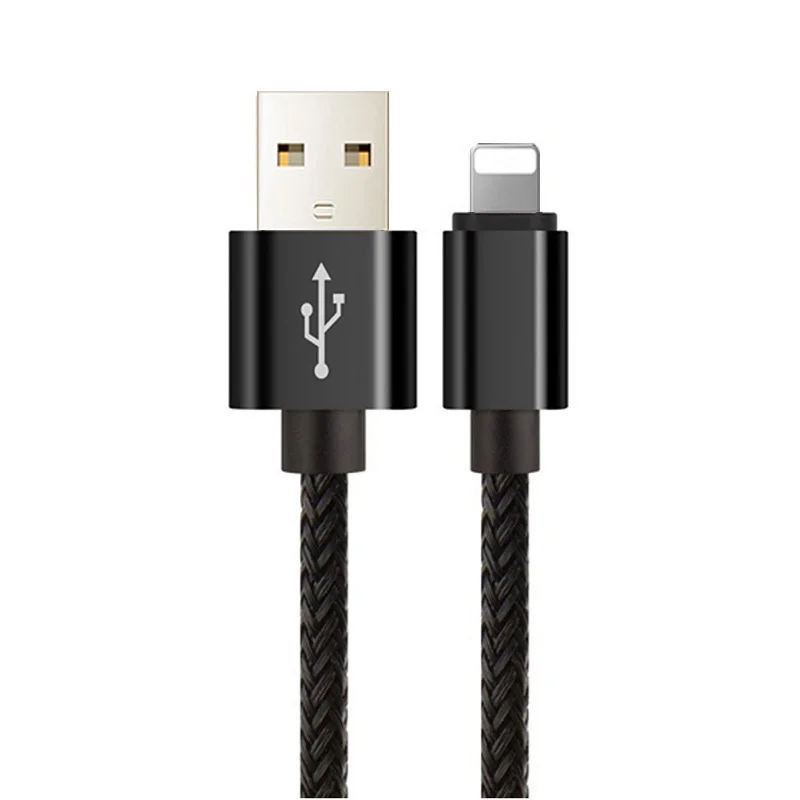 20 см 1 м 2 м 3 м USB кабель для зарядного устройства для iPhone 6S 6 s 7 8 Plus XR Xs Max X 5 5S iPad Быстрая зарядка телефон короткий длинный провод для передачи данных - Цвет: Черный
