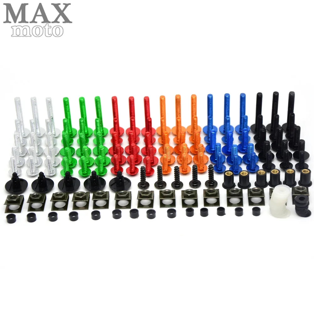 Universal Motorcycle Aluminium Fairing Bolts Fastener Clips Screw for Kawasaki W800 ZZR1200 ZRX1100 ZRX1200 ZZR1100 ZXR100 | Автомобили и