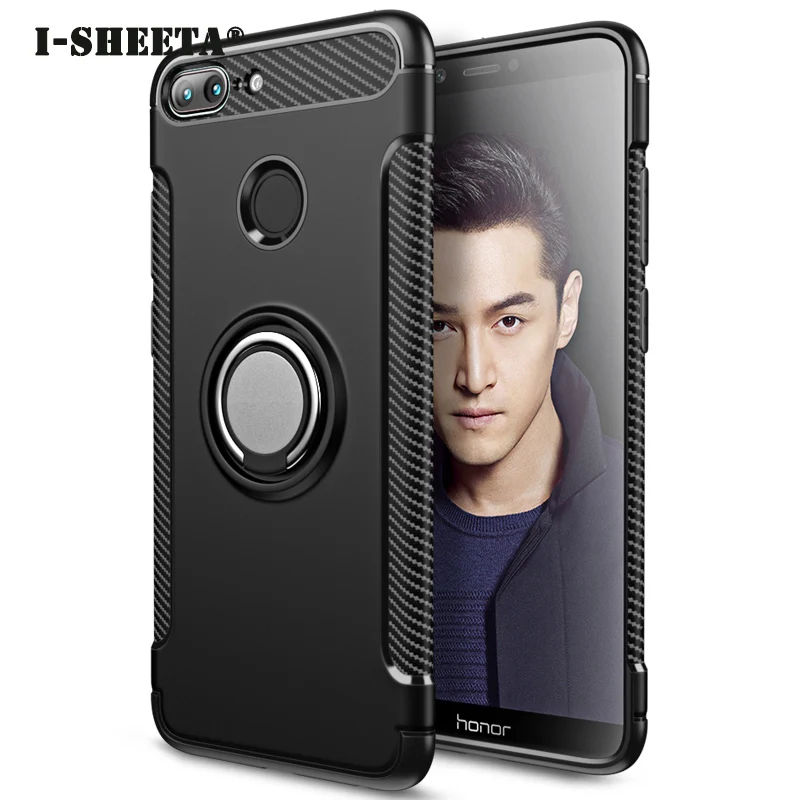 360 магнитное металлическое кольцо держатель Подставка для Huawei Honor 10 9 Lite 8X Max Чехол