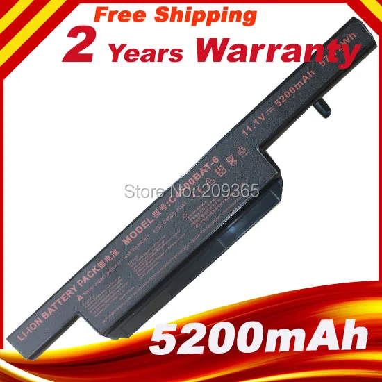 Ноутбук Батарея для CLEVO C4500 W150 W270 B4105 серии Заменить: C4500BAT 6 C4500BAT6 Бесплатная