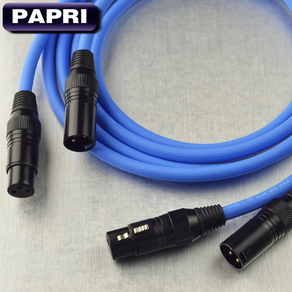 PAPRI MPS E 310 Соединительный Штепсель XLR 99.99997% из бескислородной меди с серебряным