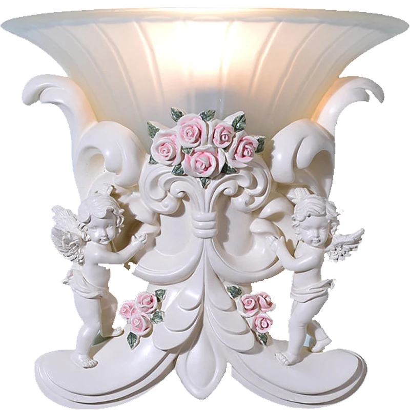 

European style wall lamp angel living room bedroom aisle stairs corridor lamp bedside lamp led American Creative balcony lamp