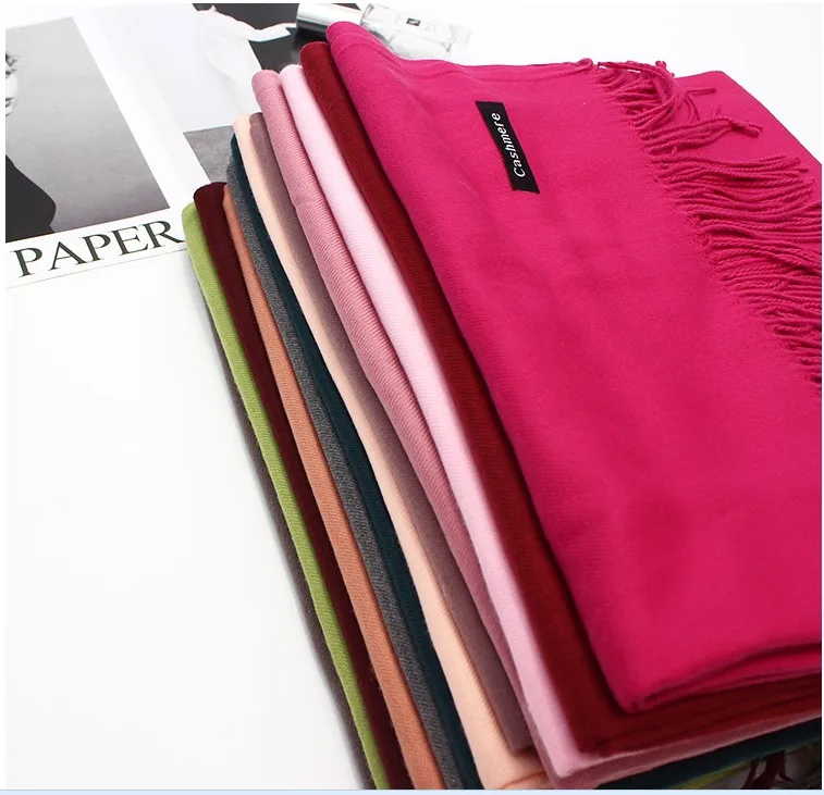Luxury Brand Scarf Unisex Female Male Best Quality Wool Cashmere Scarves Pashmina Tassels Women Men Wrap shawl | Аксессуары для