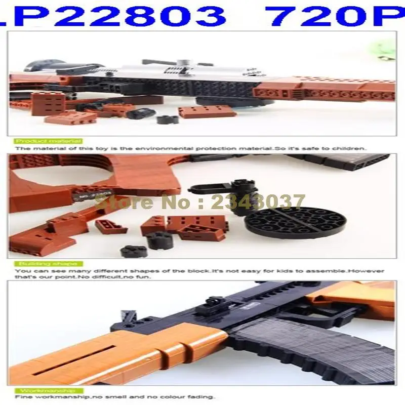Ausini P22803 720 шт. спецназ Военная снайперская винтовка оружие оружия строительный