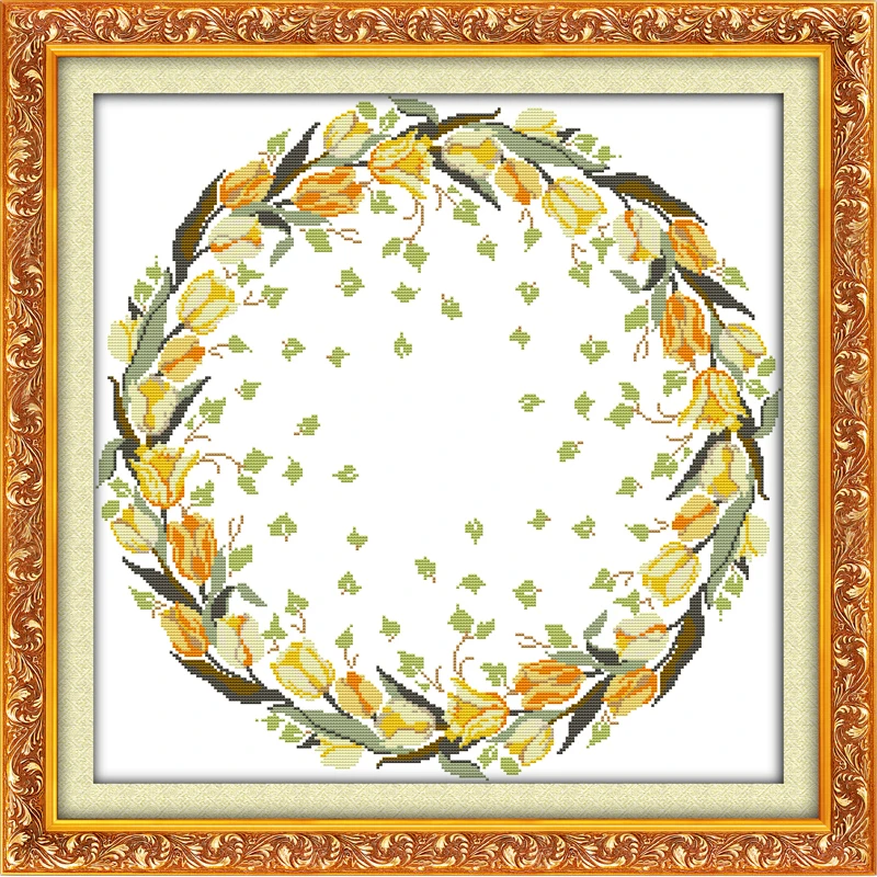 Вечный Love Lily Garland (1) китайский набор крестиков экологический хлопок Печатный 11CT DIY