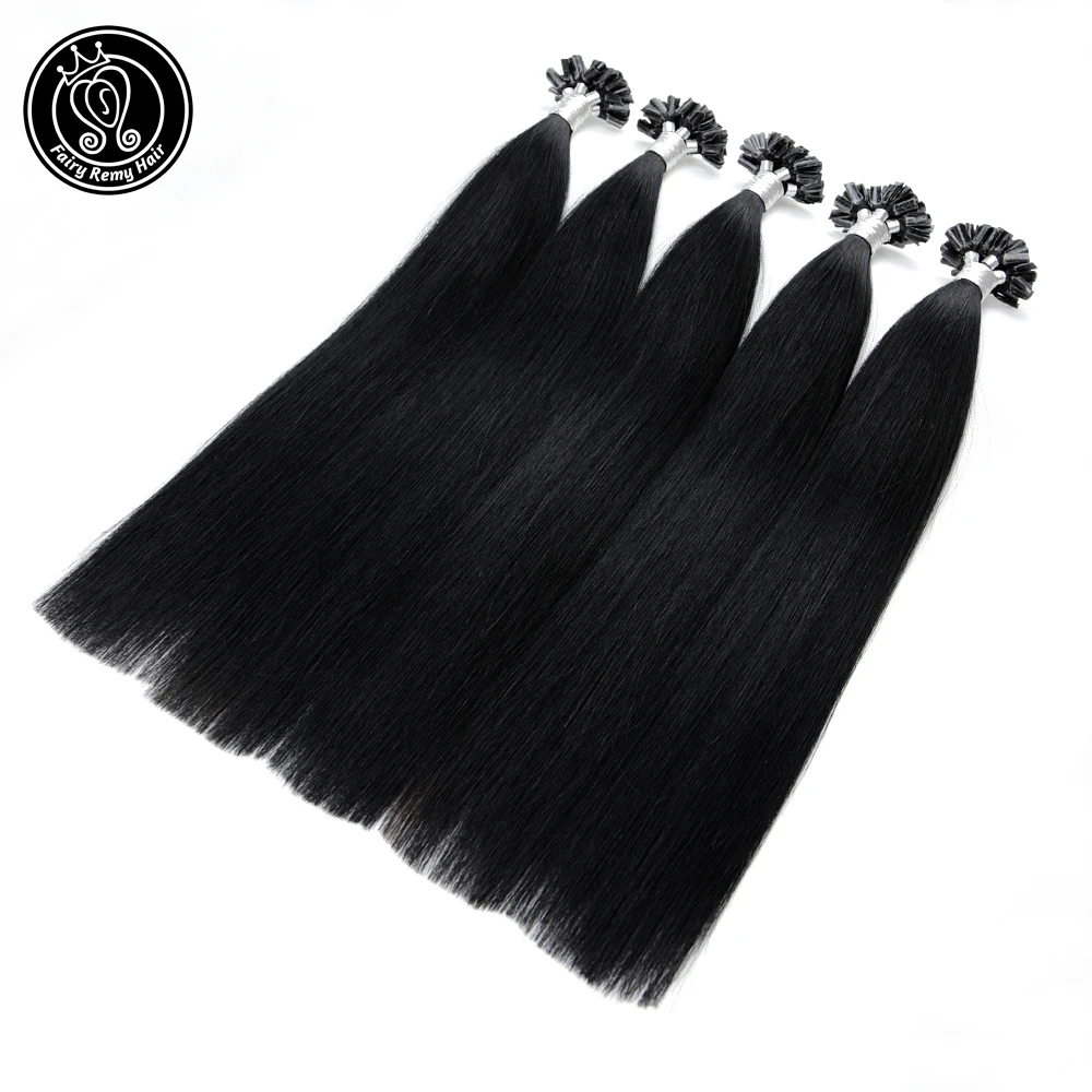 Фея Волосы Remy 0 8 г/локон 16 "18" 20 "натуральные человеческие волосы на