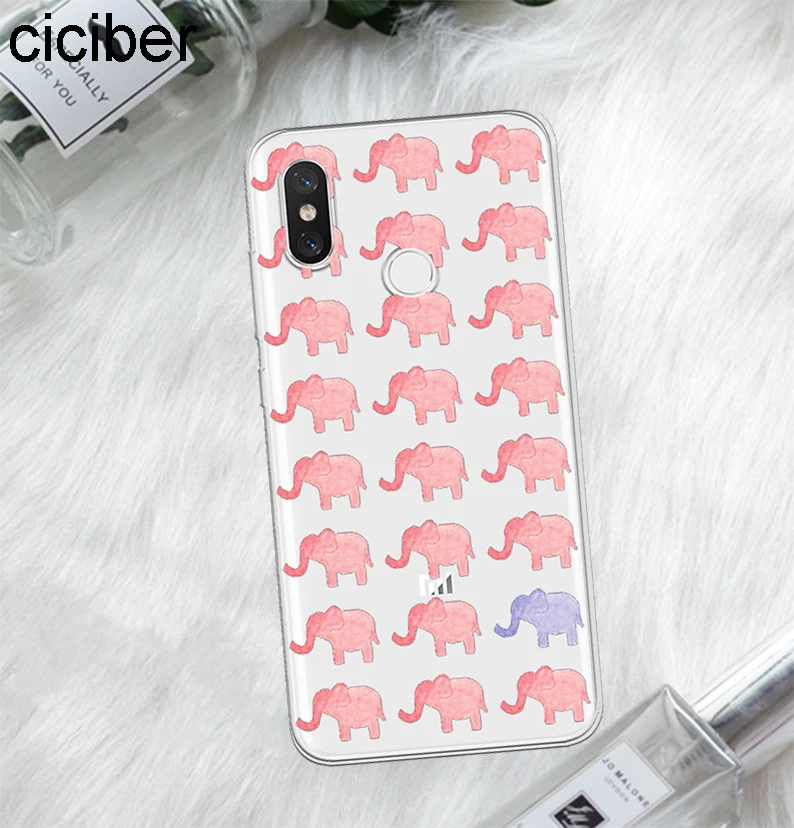 Ciciber Animal Elephant для Xiaomi Mix max 3 2 1 S Pro TPU A2 A1 8 6 5 X 5C 5S Plus Lite SE Poco Phone F1 чехол Fundas |