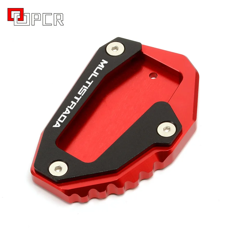 Motorcycle Kickstand Extension Plate Side Stand for Ducati Multistrada 1200 1200S 1200GT Monster 696 796 821 1200 - Цвет: Multistrada  Red