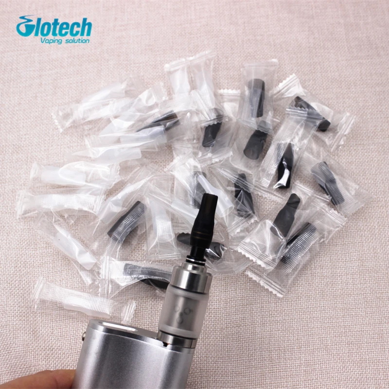 Glotech 100pcs/Lot Flat Testing Drip Tips With Hole for E Cigarette Silicone Disposable Atomizer 510 drip tips Mouthpiece | Отзывы и видеообзор -32851473500