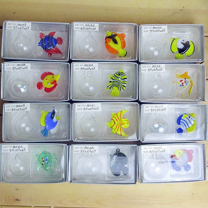 12 шт. ручная работа из дутого стекла миниатюрные статуи украшения для аквариума