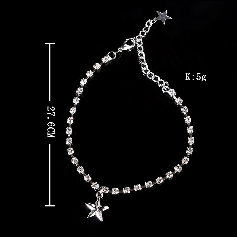 New Ankle Bracelets For Women Copper Cubic Zirconia Chains Female Trendy Jewelry Ladies Anklets Foot Accessories | Украшения и