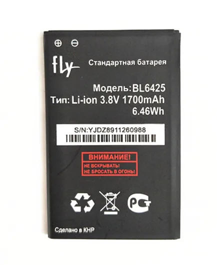 B TAIHENG 3 8 V 1700mAh BL6425 BL 6425 литий ионная батарея для fly fs454 fs 454 аккумуляторная