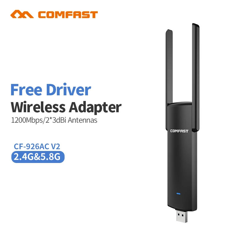 COMFAST CF 926ACV2 3 0 Мбит/с USB 1200 Wi Fi Адаптер Бесплатная драйвер 802 11 b/g/n/ac маршрутизатор
