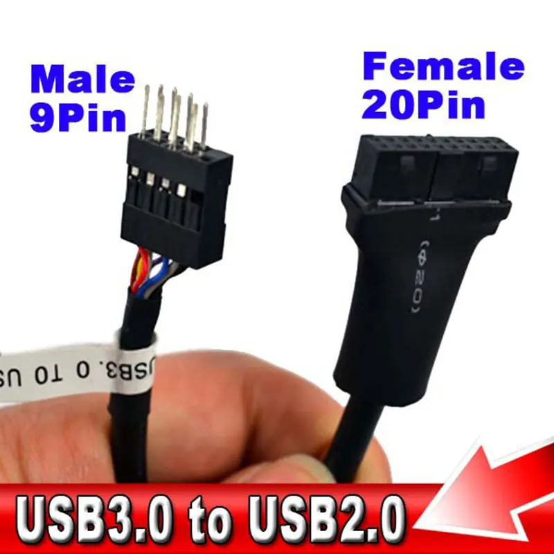 Кабель удлинитель для материнской платы 13 см USB 3 0 20 контактов Мама 2 9