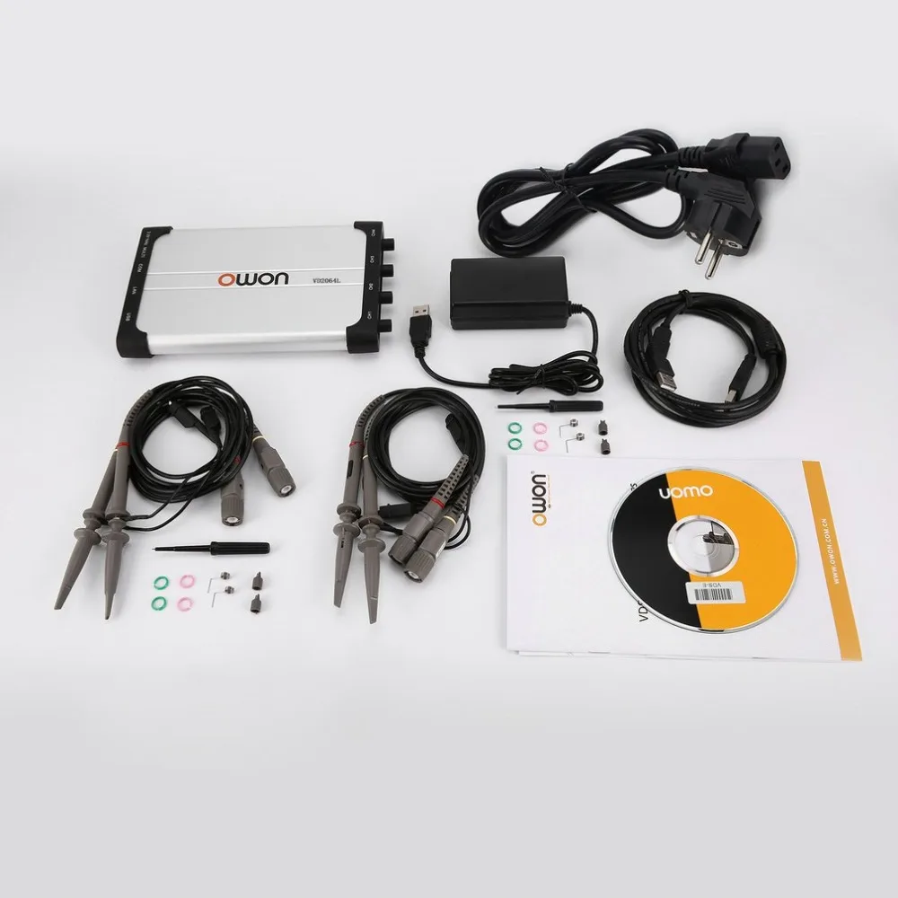 Owon VDS2064L Осциллограф портативный 100MSa/м S 25 м 60 мГц 4 + 1 каналы запись USB хранения