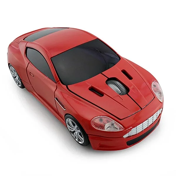 Красный CHYI Беспроводная Милая Автомобильная компьютерная мышь 2,4G USB 3D оптическая 1600 dpi Mause эргономичная мини беспроводная мышь для ноутбука - Цвет: Красный