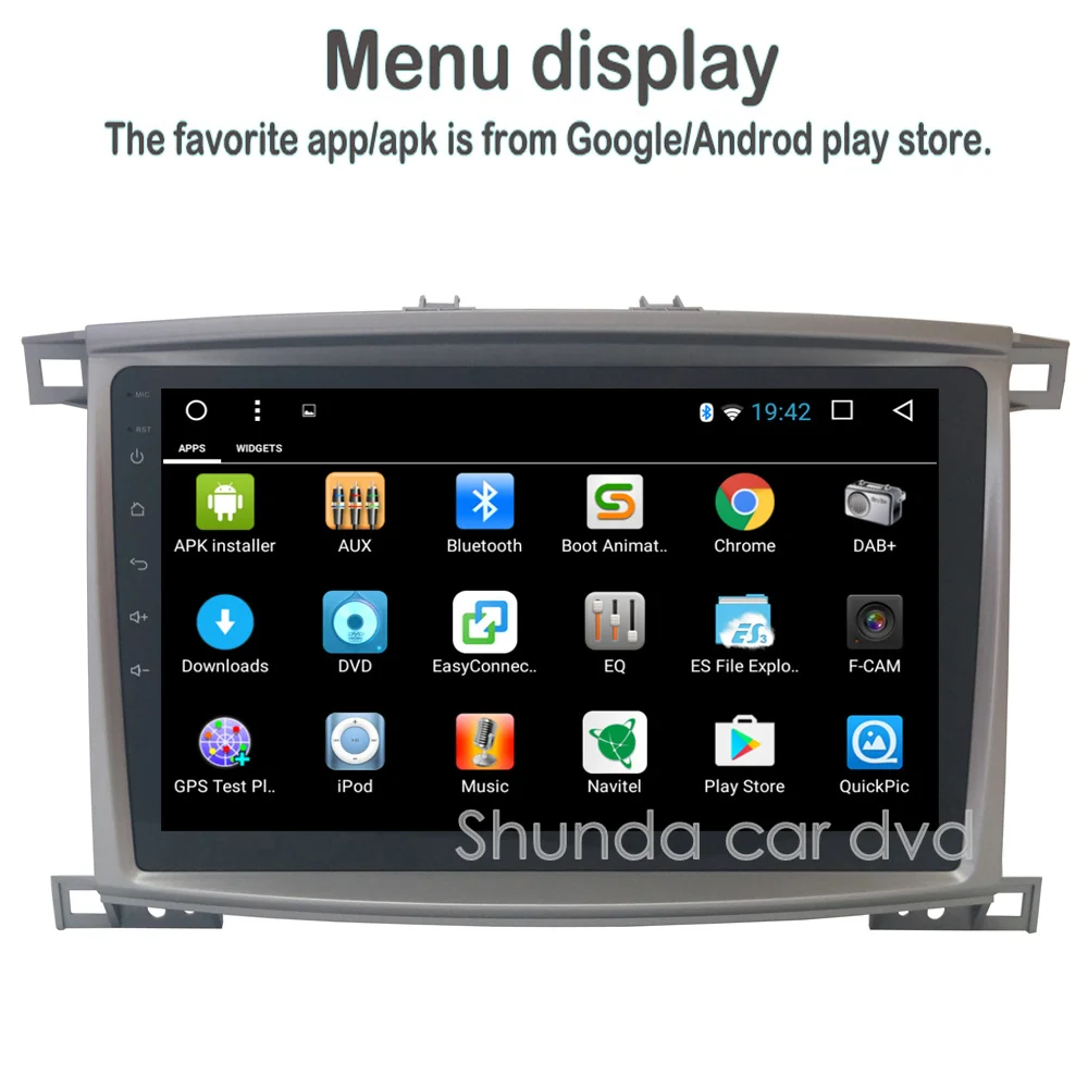 Shunda HD 10 дюймов Android 8 1 T3 автомобильный DVD для Toyota LC 100 Land Cruiser LC100 2003 2007 с 4G WI FI GPS Радио