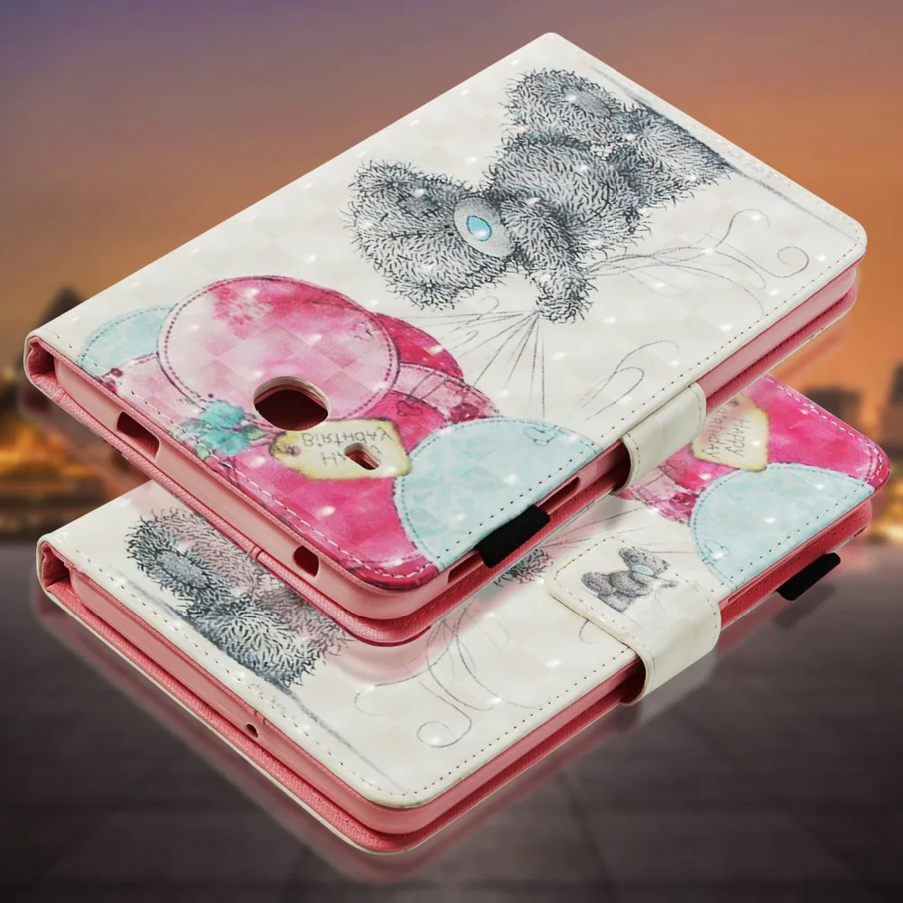 Чехол из ПУ и поликарбоната с рисунком воздушного медведя слотом для карт Samsung