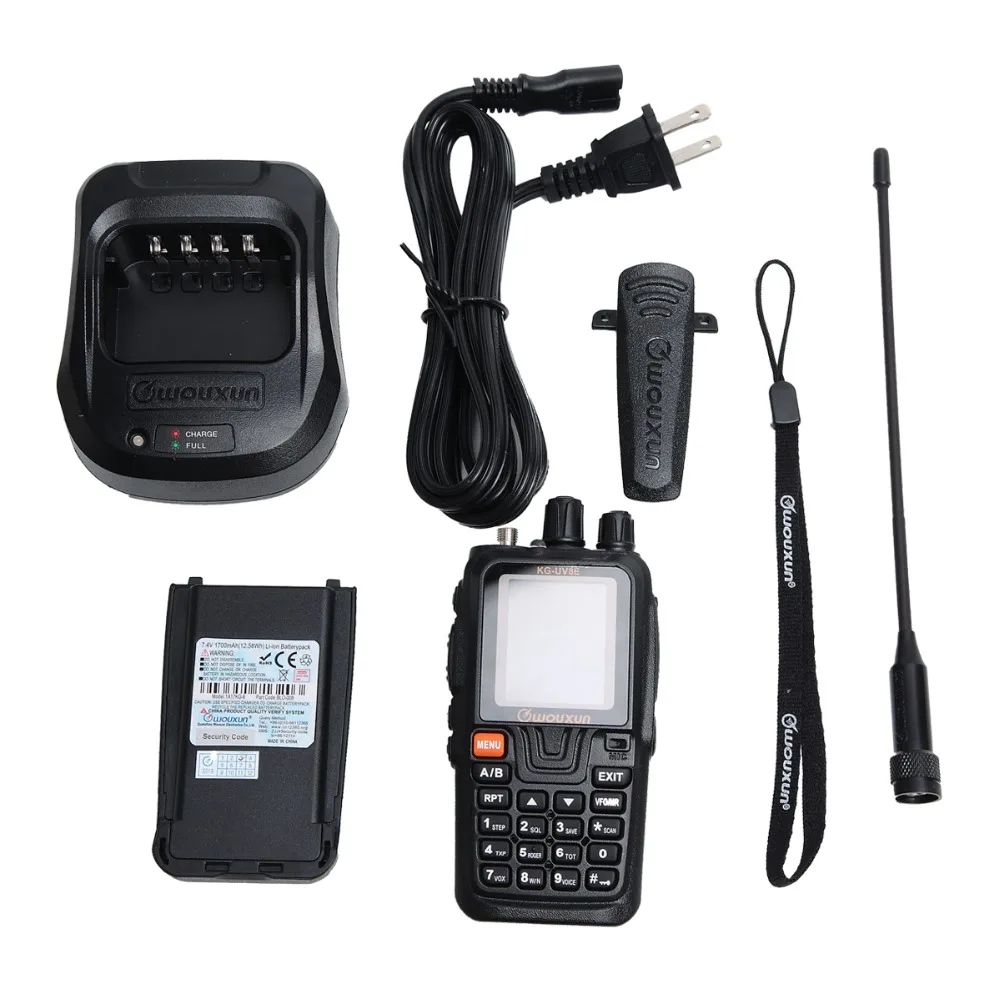 Wouxun KG-UV8E трехдиапазонное иди и болтай Walkie Talkie “иди 220-260 МГц ремешки крест-накрест