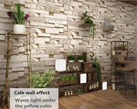 beibehang 3d stereo brick wall paper features hot pot restaurant hotel clothing store embossed papel de parede 3d wallpaper