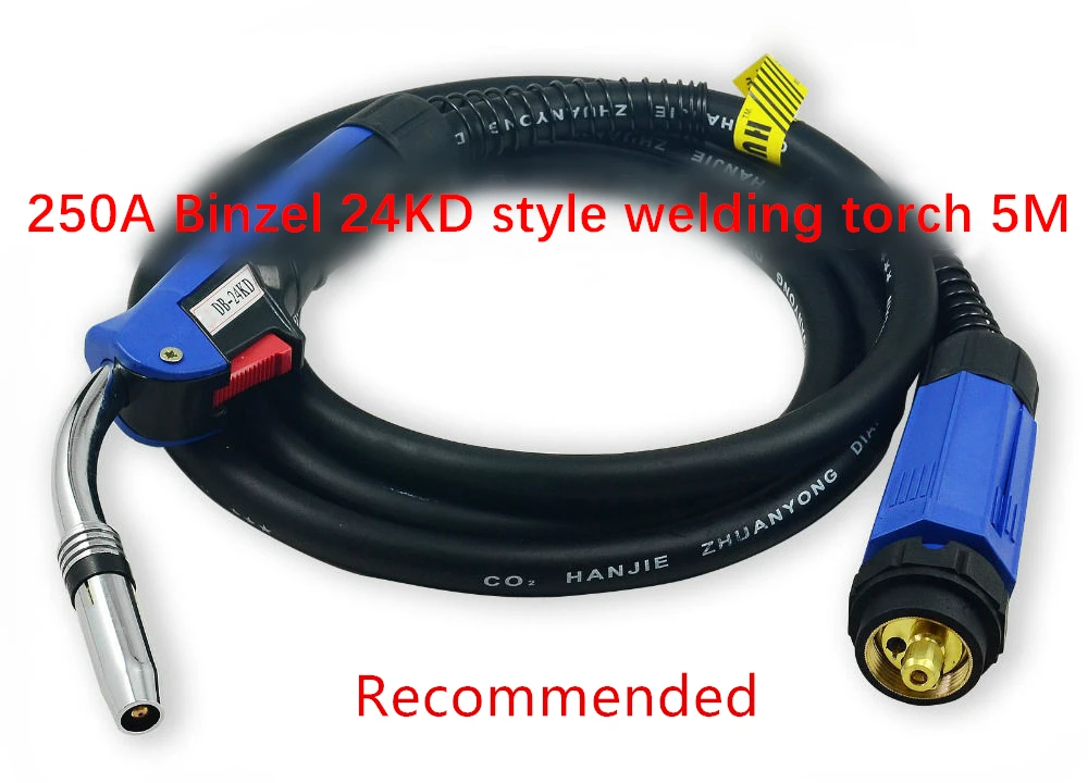 BINZEL STYLE 250A MB24KD (5 метров) 5 м MIG сварочный факел/пистолет (Европейский разъем)