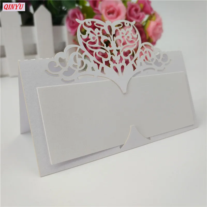 1000 шт лазерная резка место карты свадебное имя вино стекло событие бумажная