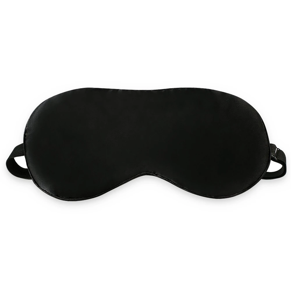 Черный 1Pcs Silk Sleep Mask Sleeping Eyeshade Cover Health Care Wellness Eye Patches Night Sleep Aid Eyemask For Men Women - Цвет: Черный