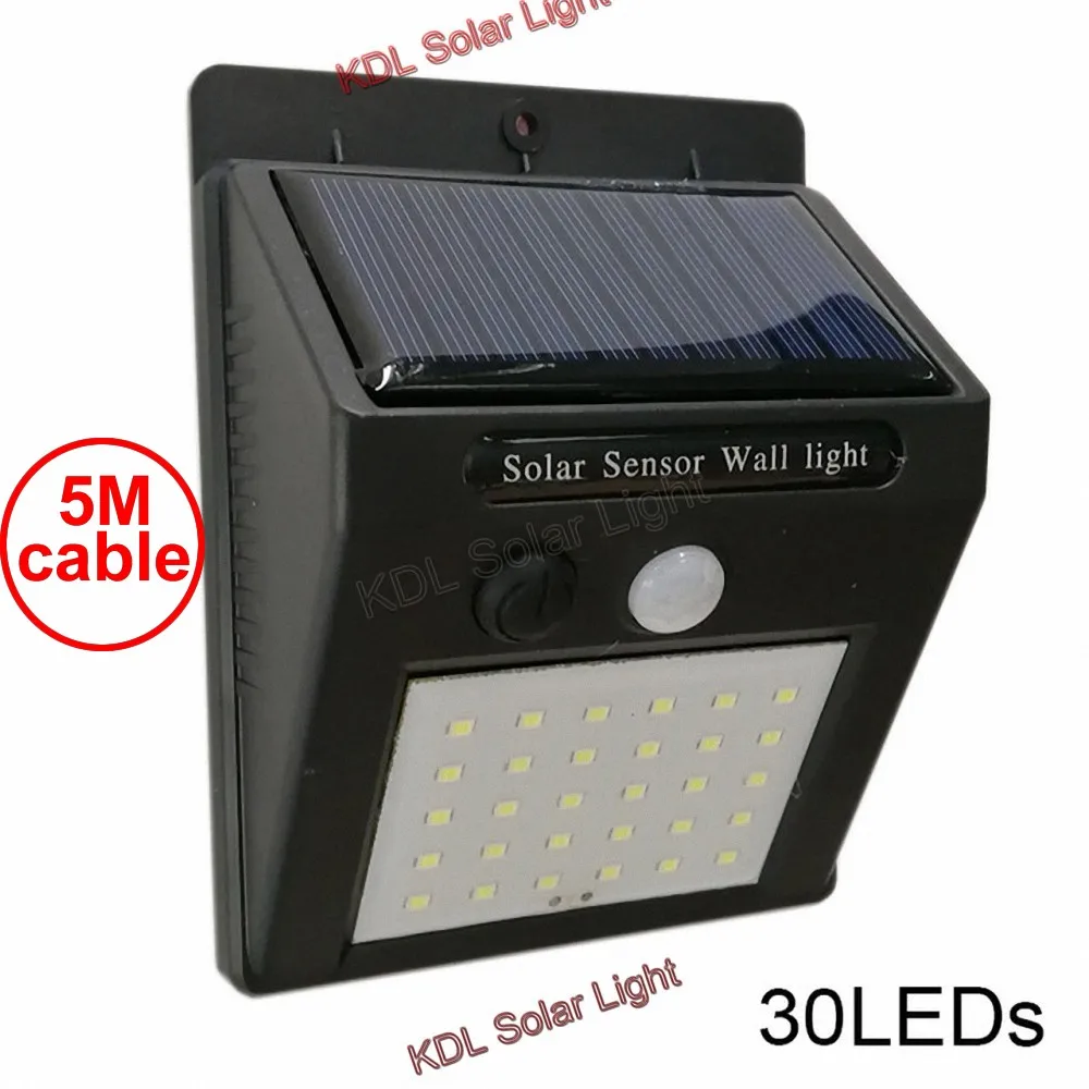 30 светодиодов солнечные светильники открытый беспроводной датчик движения