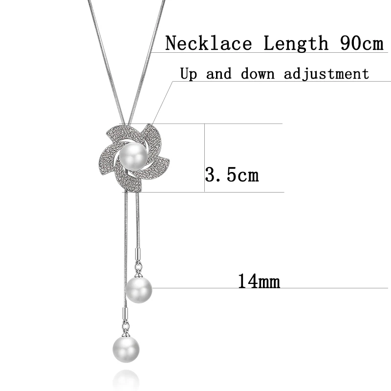 

Fashion Personality Tassel Pendant Necklace Female Multilayer Chain Long Necklace Sweater Chain Female crystal zircon necklaces