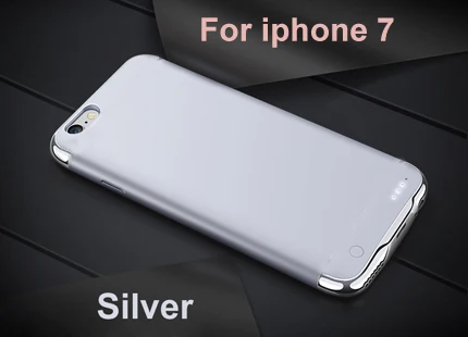 Чехол для внешнего зарядного устройства для iPhone 7, 2500 мА/ч и 3500 мА/ч, внешний аккумулятор, чехол для iPhone 7 plus, чехол для резервного зарядного устройства - Цвет: i7 Silver