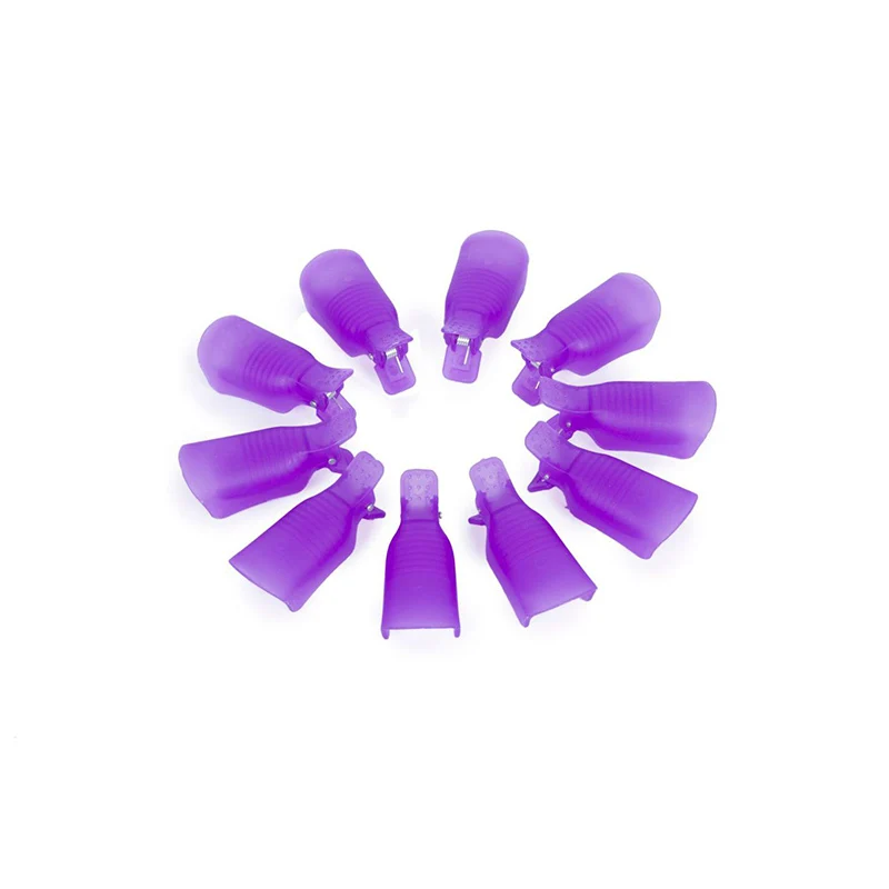 10 шт. Retorting пластик замачивания кепки удалить ногтей лак для клей съемный