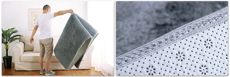 Плюшевый мягкий мохнатый ковер из искусственного меха, Нескользящие Коврики для гостиной, спальни, товары для украшения дома