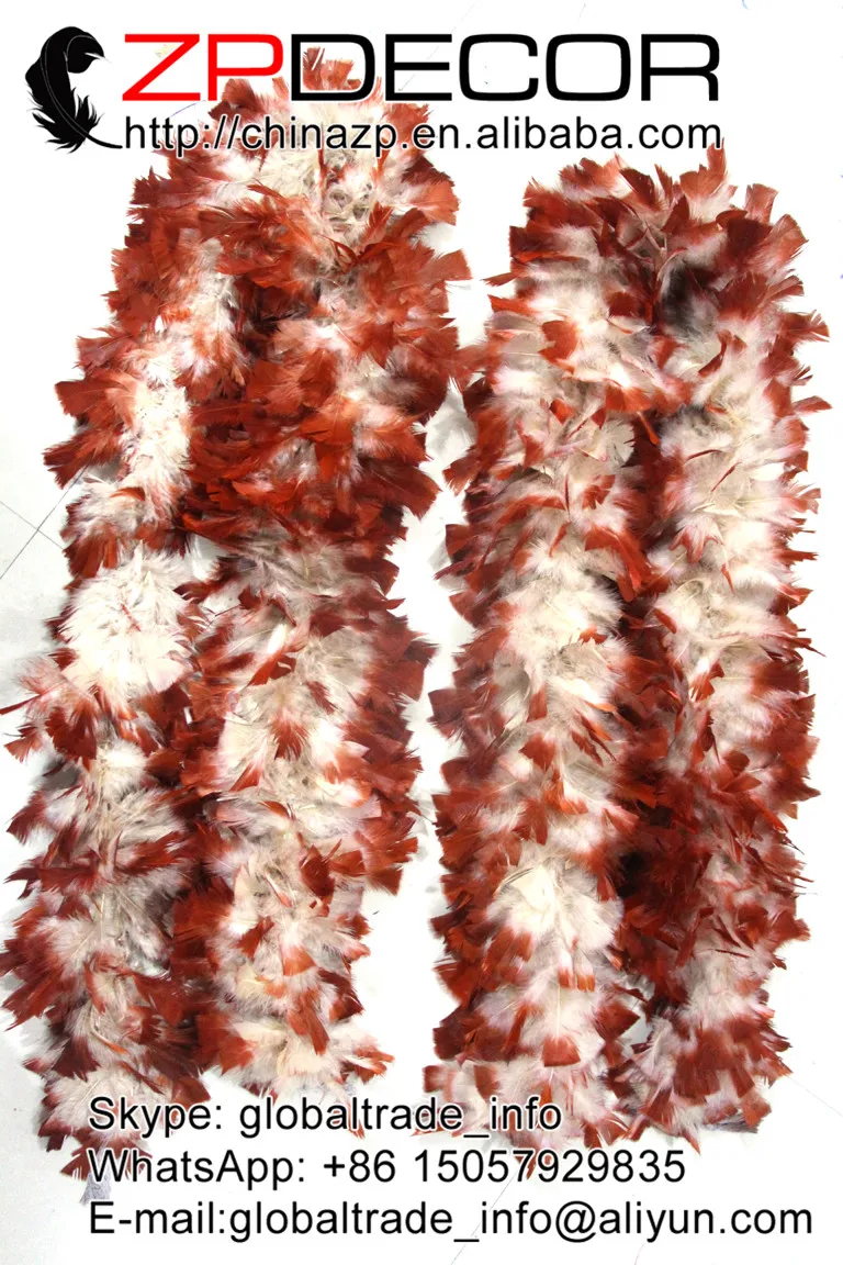 ZPDECOR 2 ярда/лот 150 г окрашенные качественно коричневые и белые плоские перья