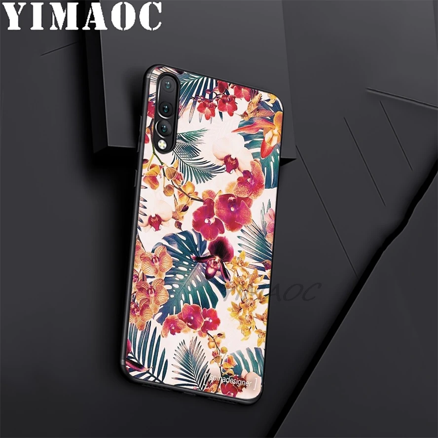 Мягкий силиконовый чехол желтого и розового цветов для huawei Honor mate 10 P20 P10 P9 P8 P Smart Y6