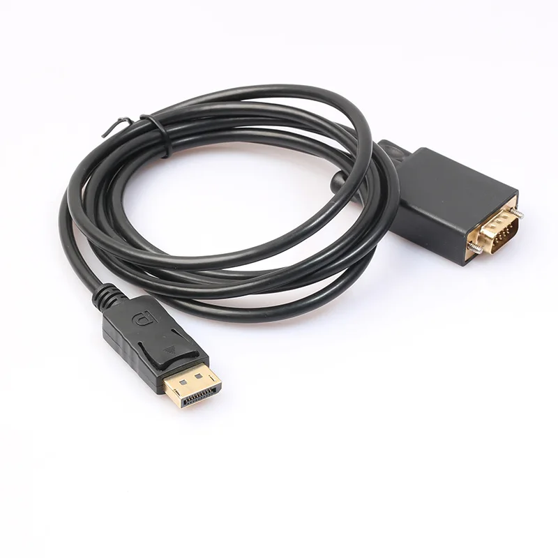 Переходник Thunderbolt DP в VGA 500 шт. черный новый 1 8 м 6 футов кабель D SUB разъемы для