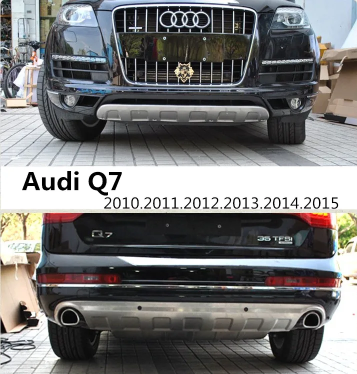 

For Audi Q7 2010.2011.2012.2013.2014.2015 BUMPER GUARD Car BUMPER Plate High Quality Stainless Steel Front+Rear Auto Accessories