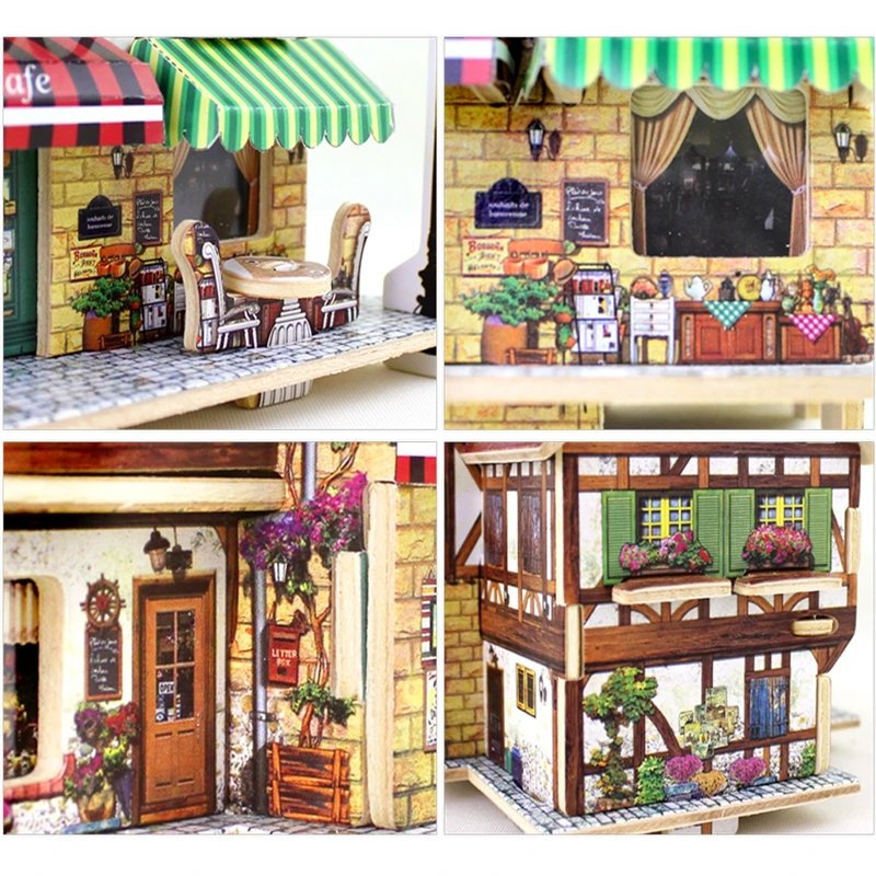 Robud 3D Франция кафе Пазлы игра деревянная модель строительные наборы Популярные
