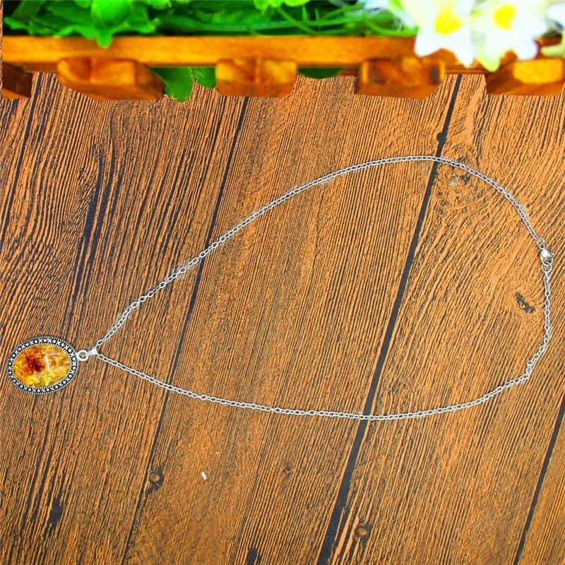 Oval Resin Flower Bead Necklace Earrings Bracelet Jewelry Set Vintage Look Antique Silver Plated Fashion Jewelry|Ювелирные наборы| |