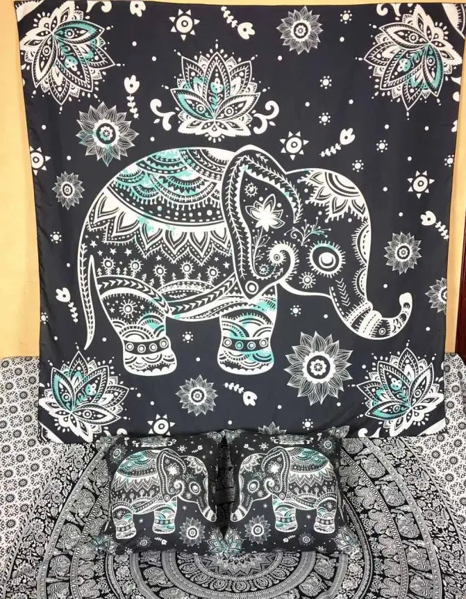 Ouneed Слоны печати Подушка Диван талии Пледы Подушки два боковой крышки Домашний