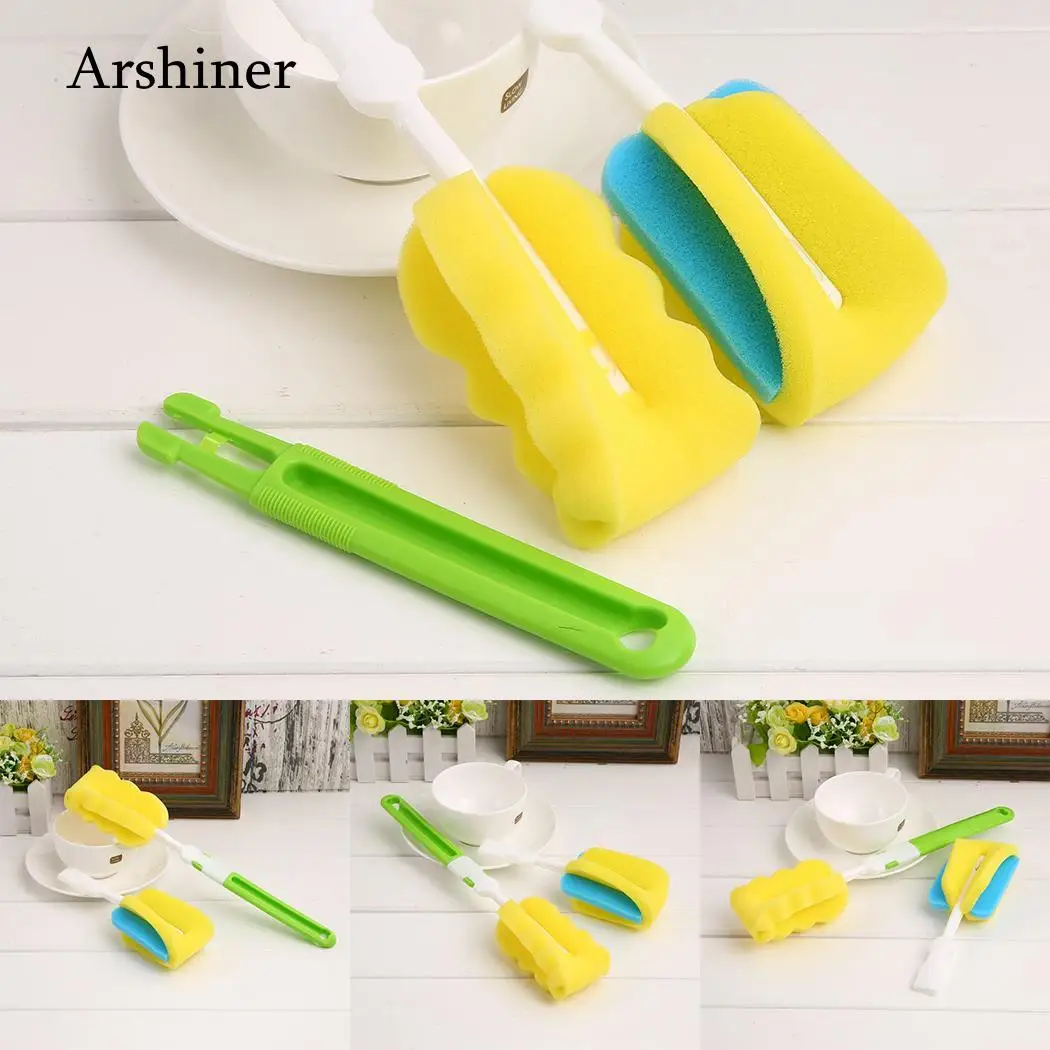 2 шт./компл. губка Детские для чистки бутылок щетки стекло бутылка комления