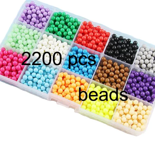 Плавкие бусины волшебная вода креативные бусины DIY Набор Pegboard комплект ремесло девушки подарок дети игрушки для детей 8 10 лет ручка пинцет Инструмент - Цвет: only 15 grid beads