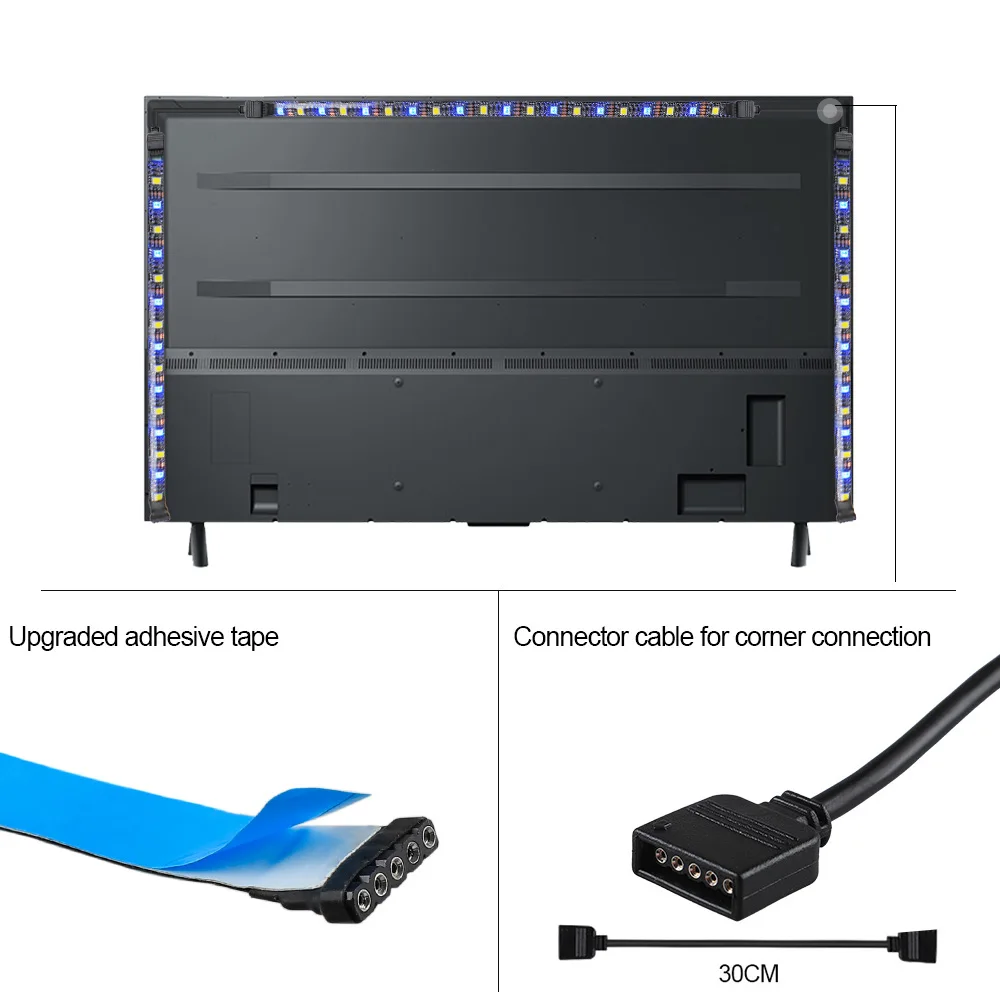 Excellux 5 в RGBW RGBWW USB Светодиодная лента с 17Key RF дистанционный гибкий светодиодный светильник 50 см 1 м 2 м 3M 4M для ТВ ПК фоновый светильник