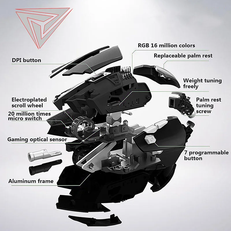Новая Проводная мышь USB 4000DIP 7key M6 1000 до 4000 DPI Регулируемая Высококачественная
