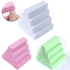 10 шт., розовый, зеленый, белый полировальный спонж для ногтей