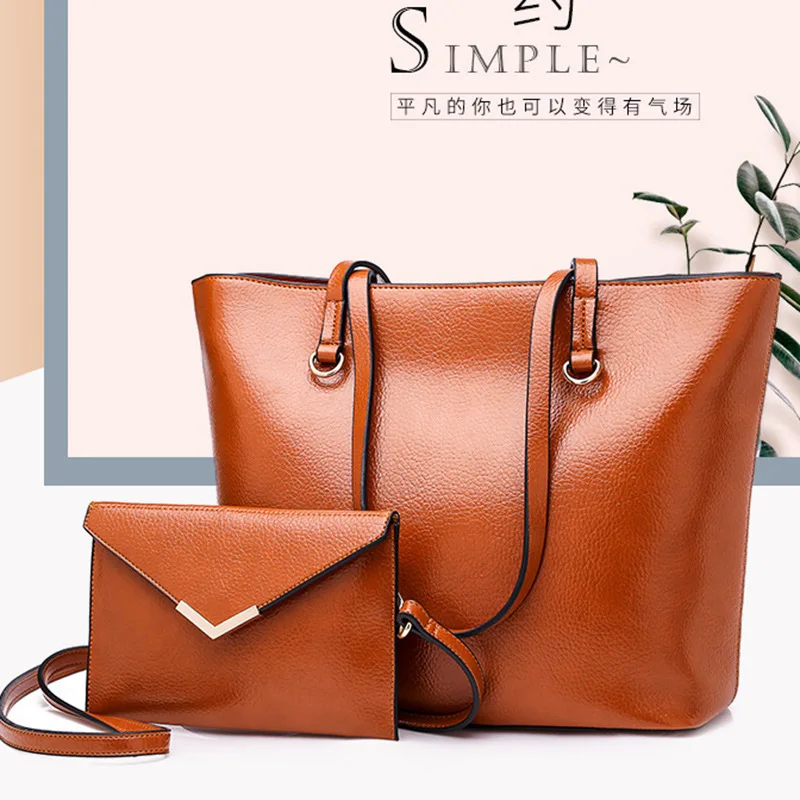 Brown WxfbBaby Oumeifeng Винтаж плеча сумки для женщин серый коричневый черный через плечо обувь девочек Женская составная сумка тенденция - Цвет: Brown