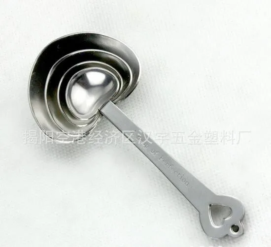 Новое сердце Ложки мерные Комплект свадебный подарок 4 Любовь без меры Набор