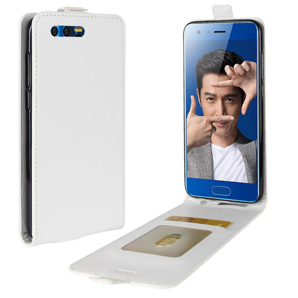 Чехол для honor 9 чехлы с откидной крышкой Huawei кожаные толстые однотонные Чехлы