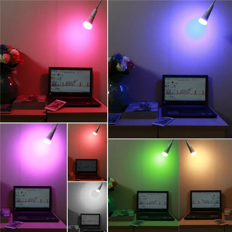 Светодиодная лампа ARILUX E27 7 Вт 22 светодиода RGB + белая с регулируемой яркостью WIFI